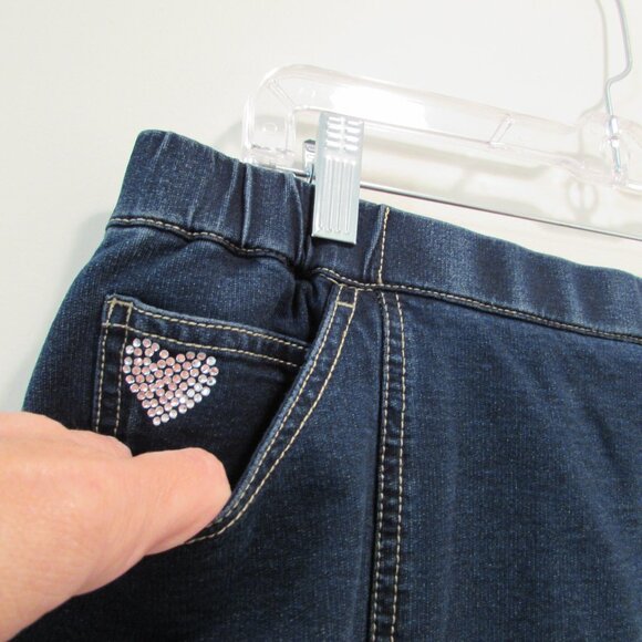 Quacker Factory Dreamjeannes Pull On Cargo Pocket Skort with Rhinestone Large - Picture 6 of 16